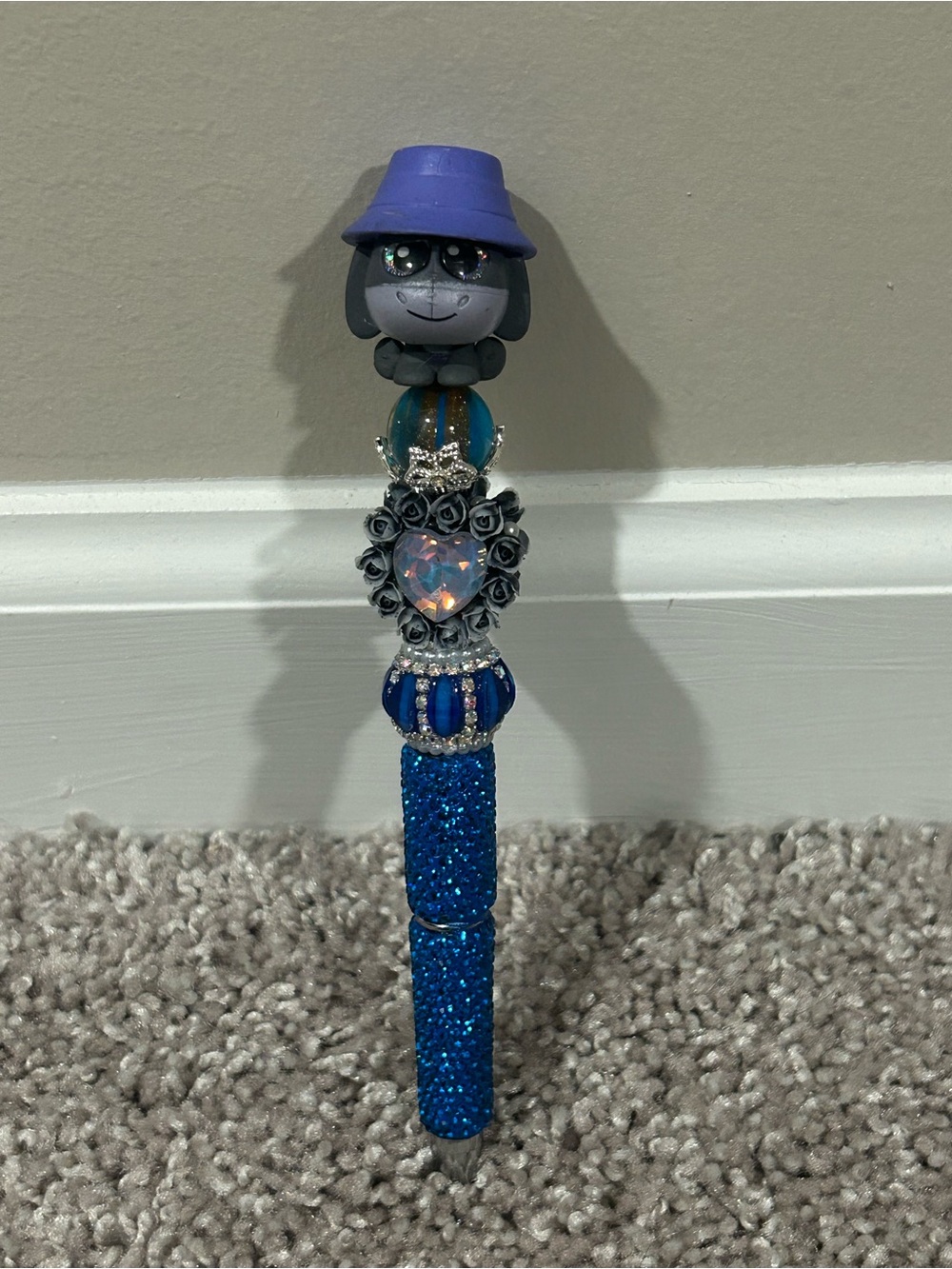 Winnie the Pooh - Eeyore Doorable Beaded Blue Pen - NWT